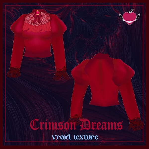 【VRoidテクスチャ】Crimson Dreams - クリムゾン・ドリーム