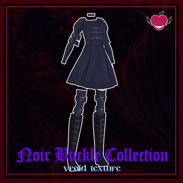【VRoidテクスチャ】Noir Buckle Collection - ノワールバックルコレクション