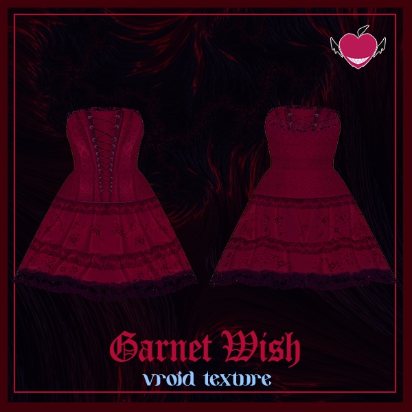 【VRoidテクスチャ】Garnet Wish - 石榴石愿望