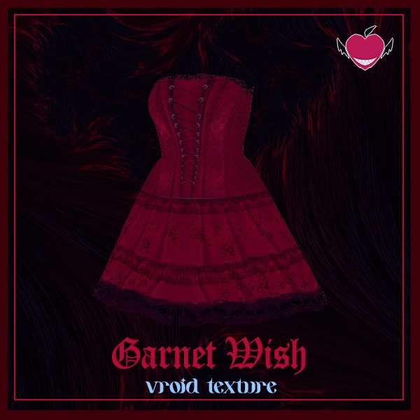 【VRoidテクスチャ】Garnet Wish - 石榴石愿望
