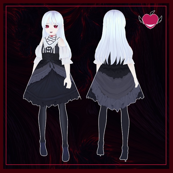 [VROIDアバター］ MONHERA! Monster Girls: Kokoro Vampire -  モンヘラ モンスターガールズ ココロ・ヴァンパイア - FEARBERRY - 2/5