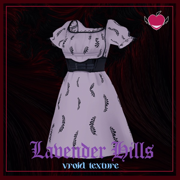 【VRoidテクスチャ】Lavender Hills Dress