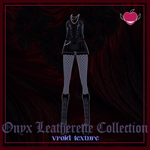 【VRoidテクスチャ】Onyx Leatherette Gothic Set