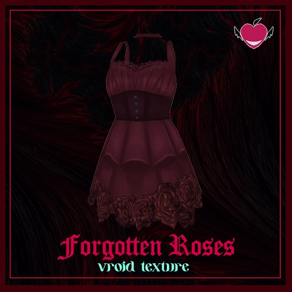 【VRoidテクスチャ】Forgotten Roses Gothic Dress