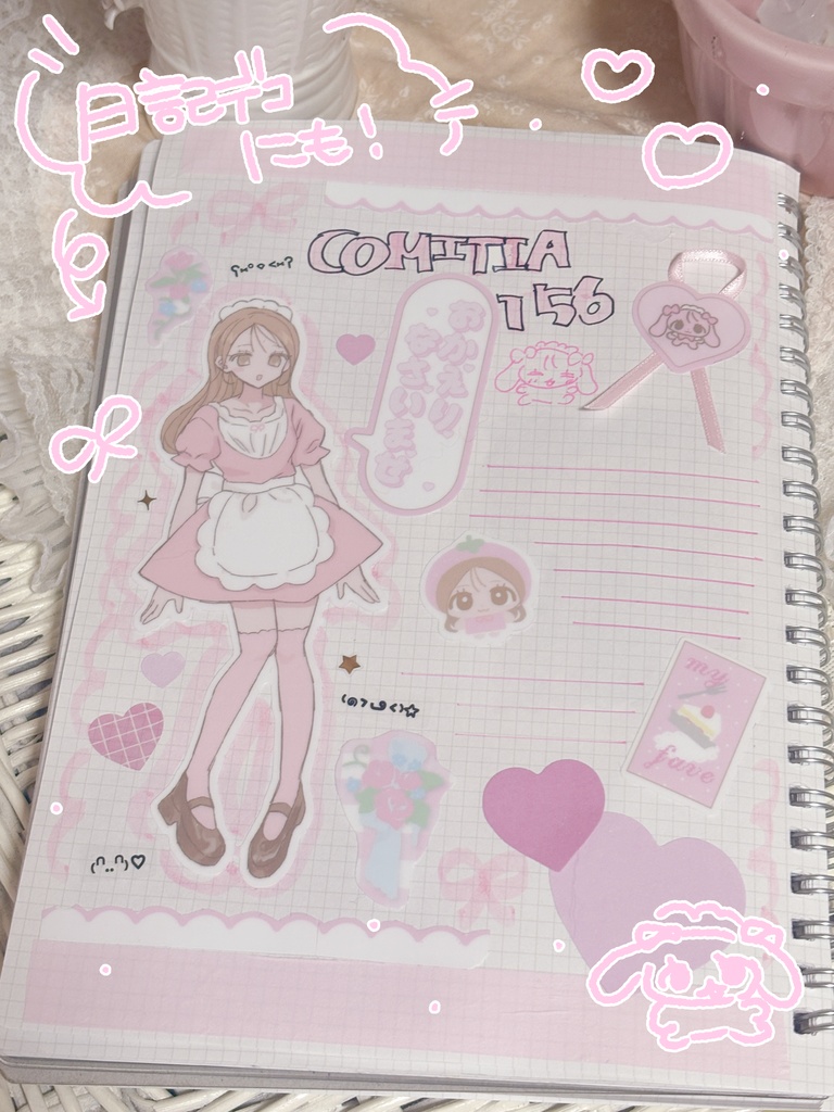 ♡Sweet maid Sticker(pastel pink/pastel blue)♡