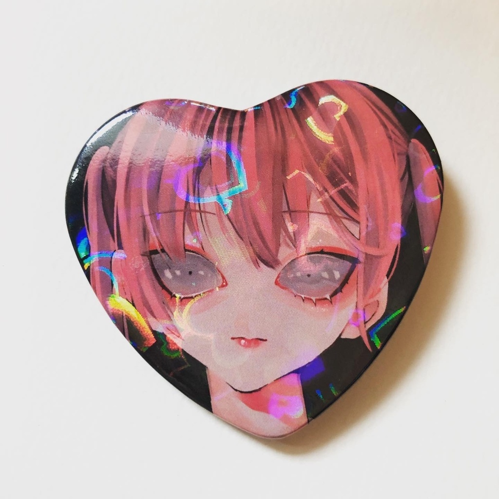 【缶バッジ】ピンクツインテ　B