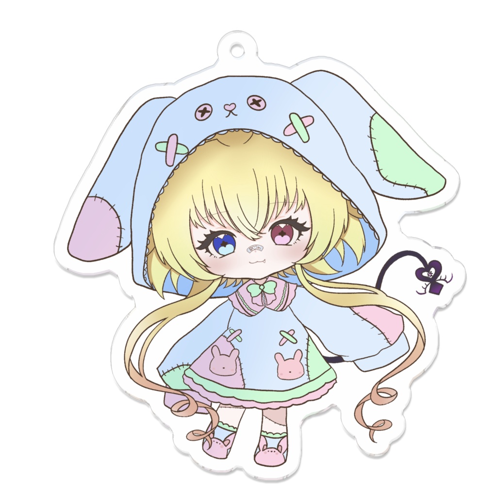 シナろんアクキー(ぬい頭巾)