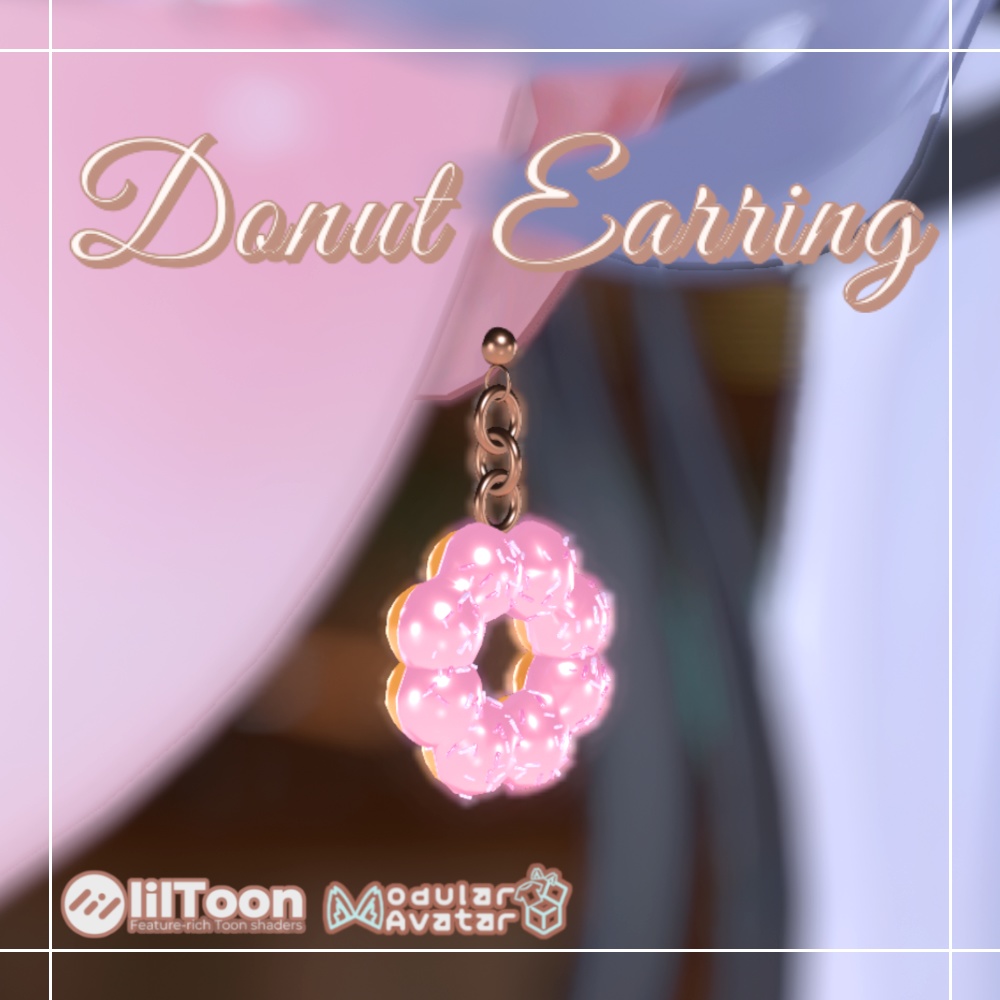【MA・5アバター対応】Donut Earring - ドーナツイヤリング -