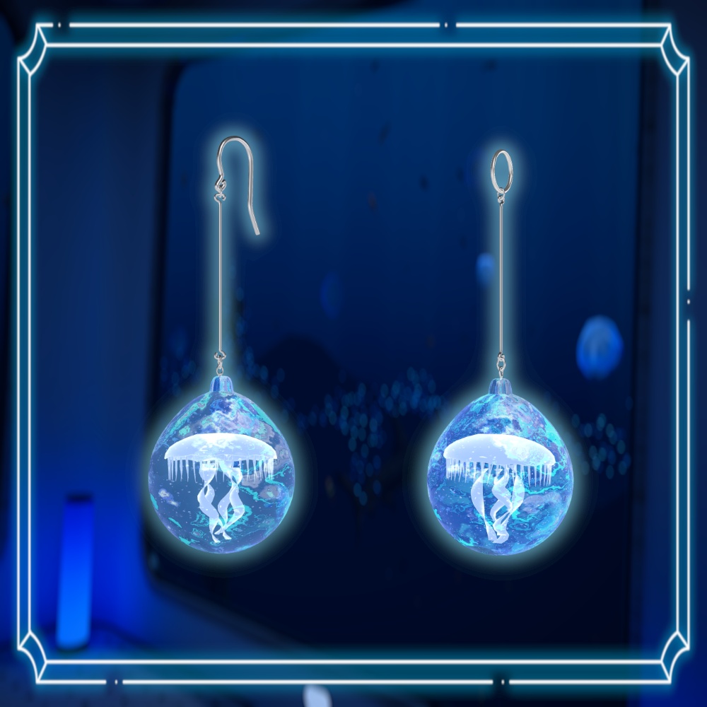 【MA対応】クラゲの夢雫 - Jellyfish Drop Earring -