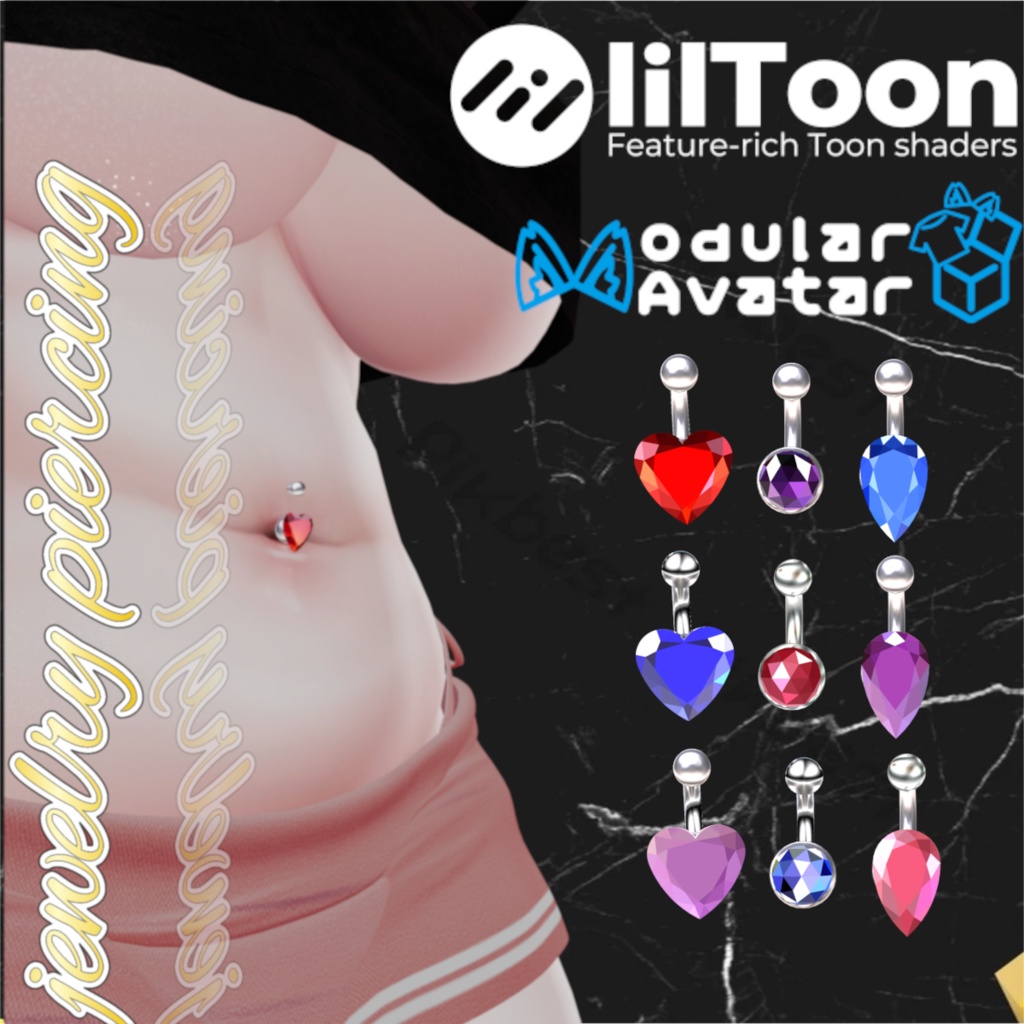 BLACKFRIDAYSALE! 500→300　イチゴ対応 へそピアス jewelry piercing 【MA対応】