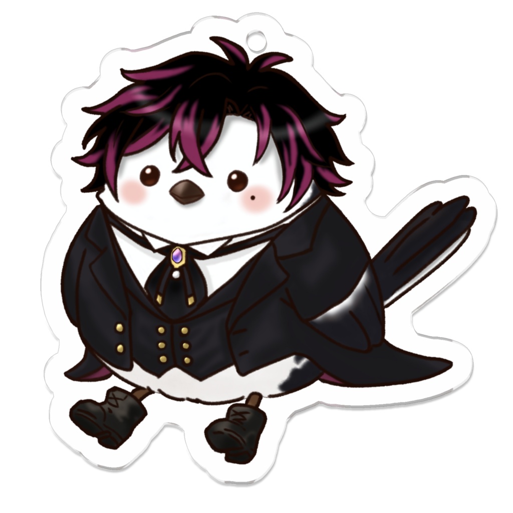 黒波シドウ×シマエナガ　アクリルキーホルダー