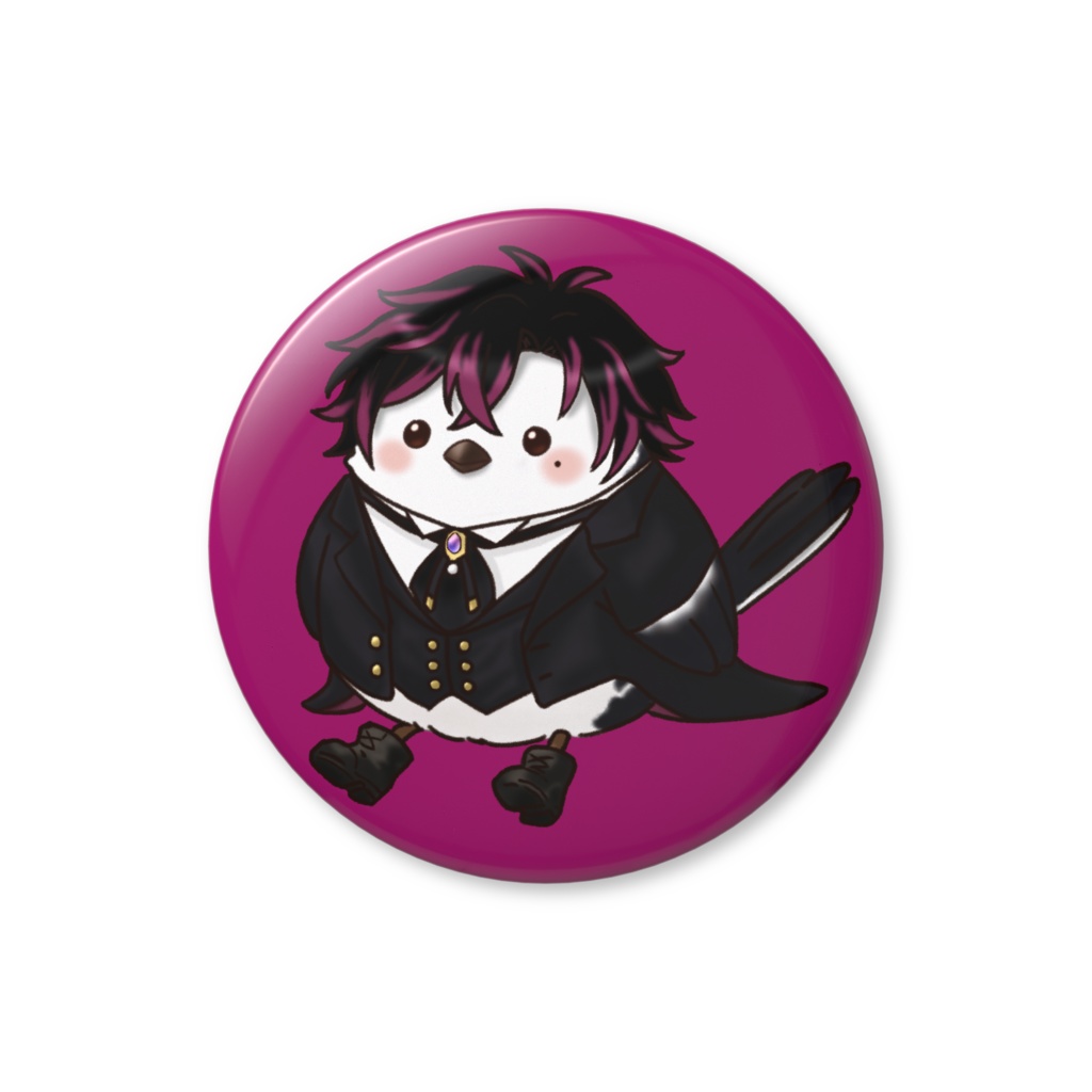 黒波シドウ×シマエナガ　缶バッチ