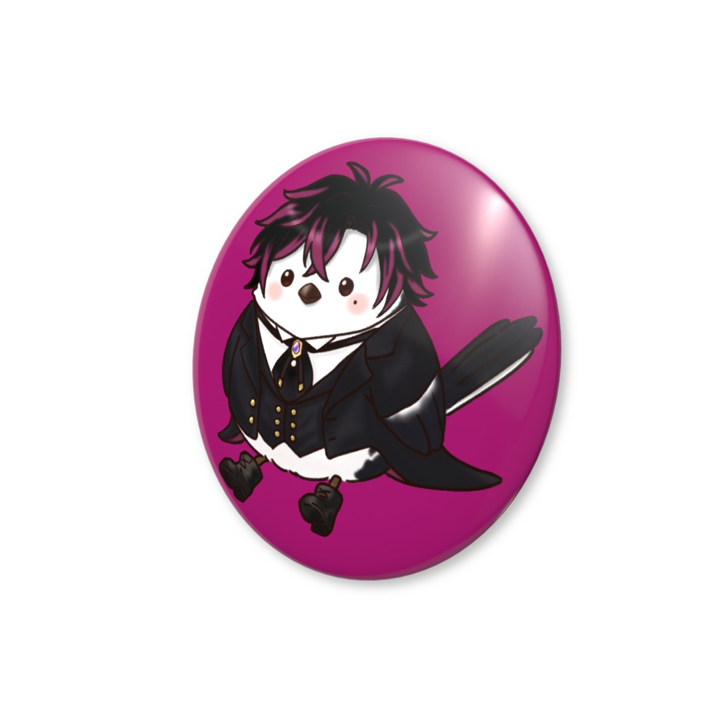 黒波シドウ×シマエナガ 缶バッチ