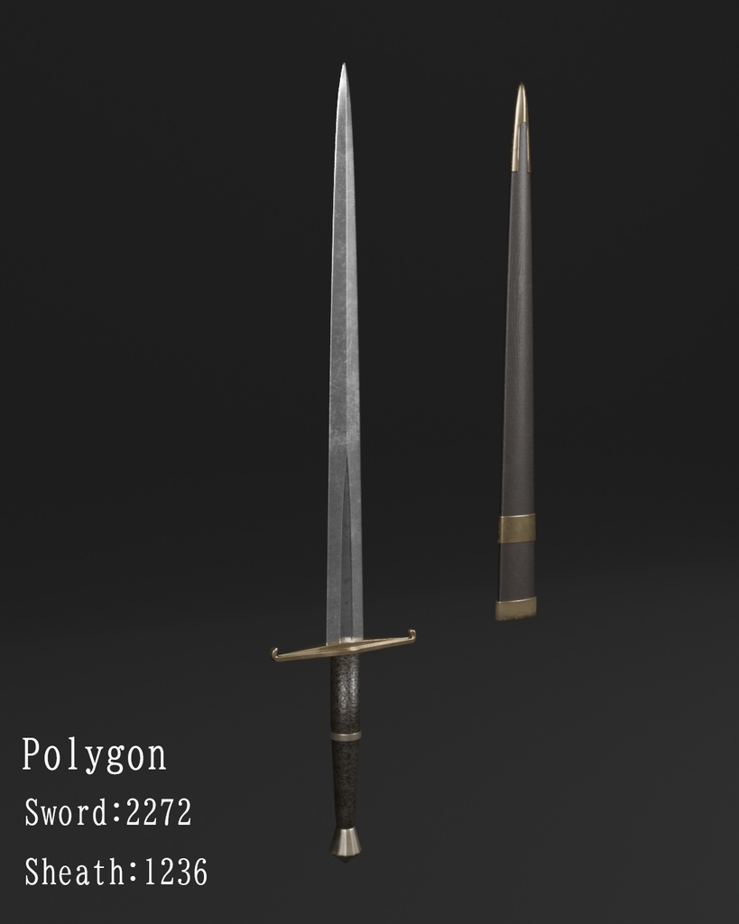 ロングソード(FBX / テクスチャ付き)
