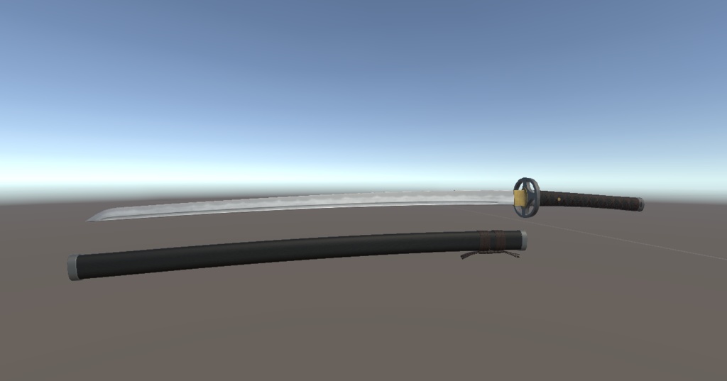 【無料配布】刀 / Katana 3Dモデル(ローポリ・テクスチャ付き)