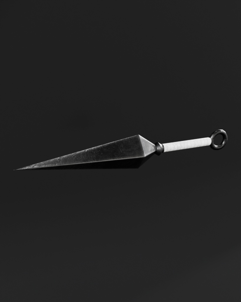 忍者武器セット / Ninja 3Dモデル(ローポリ・テクスチャ付き)