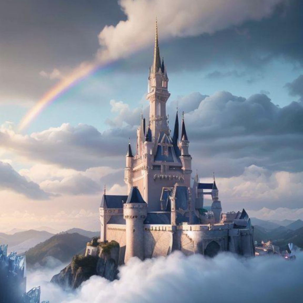 雲に隠れた御城