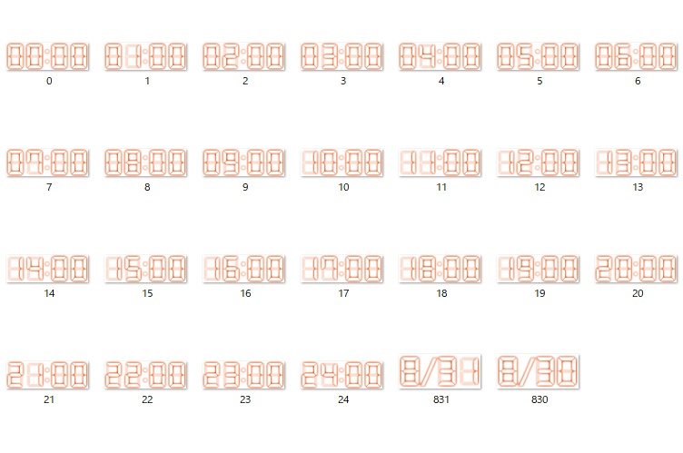 【ココフォリア部屋素材】デジタル時計