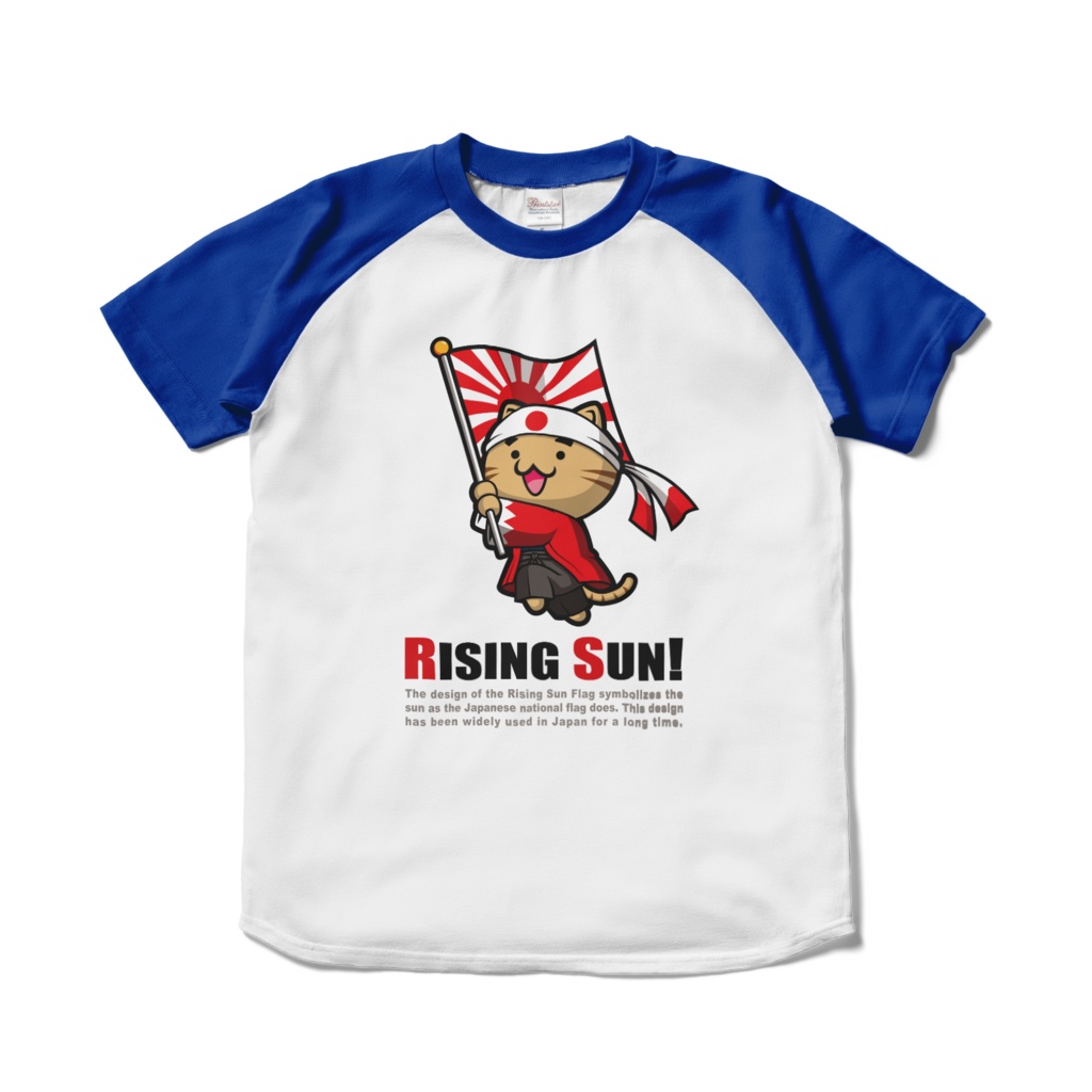 【おさかな新鮮組】らいじんぐ・さんTシャツ(くう)WHT+BLU