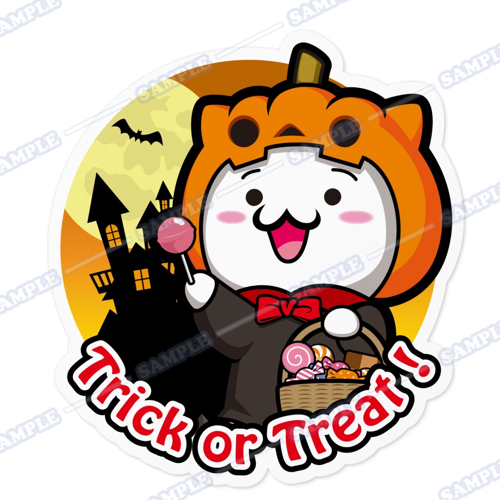 【期間限定】にゃんぱと。ハロウィンステッカー（ジャック・オー・ニャンタン）