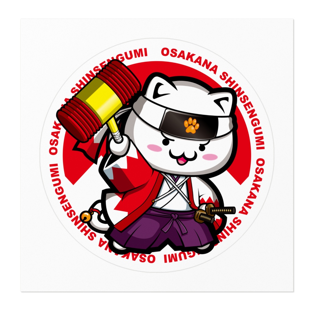 【お魚新鮮組】 ステッカー りく