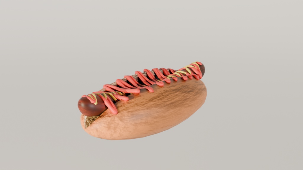 【3D素材_fbx】ホットドッグ