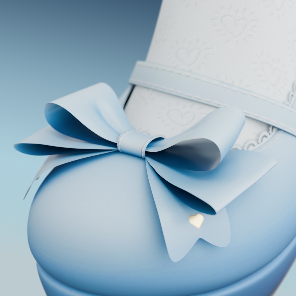 VRChat用の青いロリータシューズ / Blue Lolita Shoes for VRChat