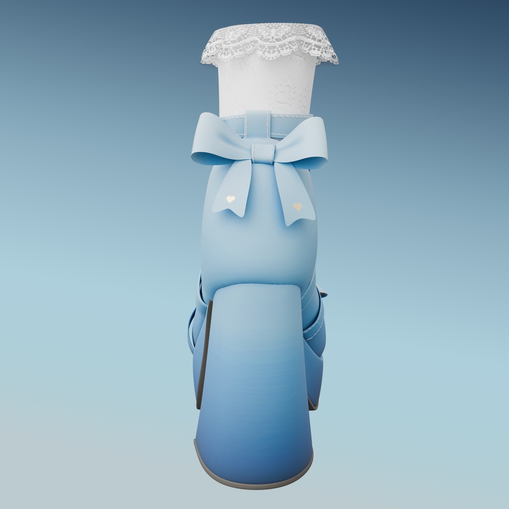 VRChat用の青いロリータシューズ / Blue Lolita Shoes for VRChat