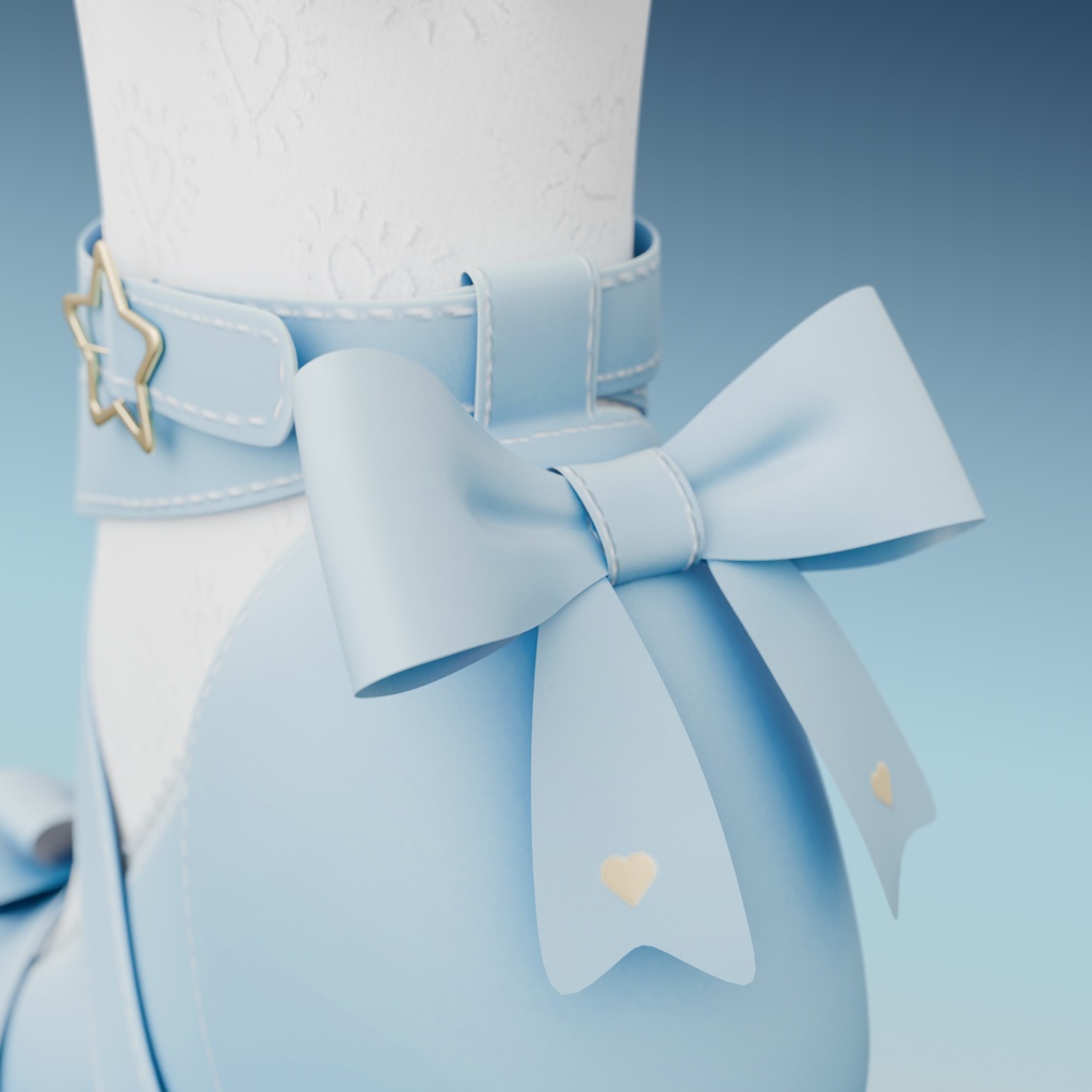VRChat用の青いロリータシューズ / Blue Lolita Shoes for VRChat
