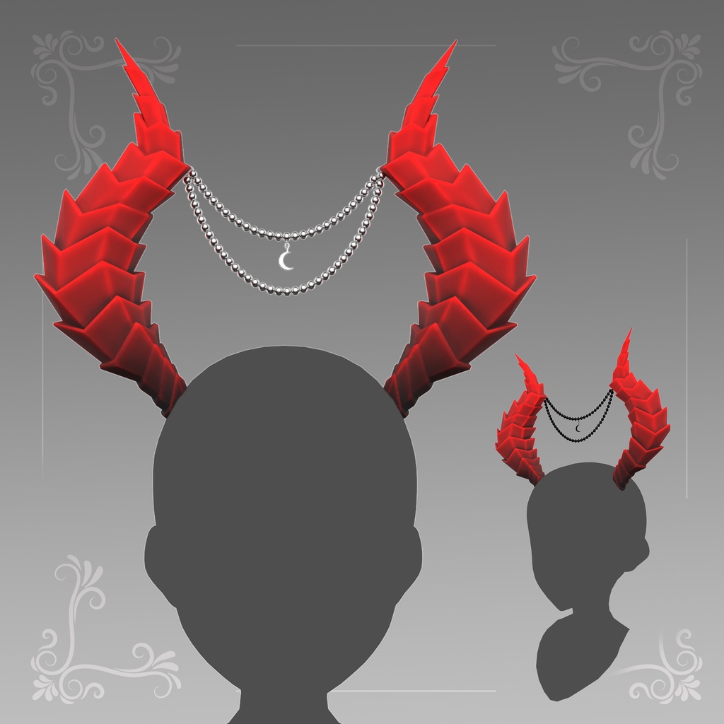 VRChat 用のゴシック デーモン ホーン | Gothic Demon Horns for VRChat