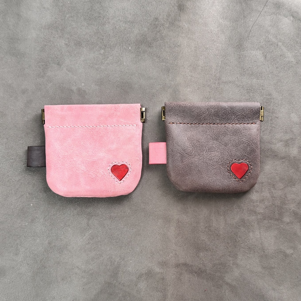 キラキラハートのぱっくんポーチ