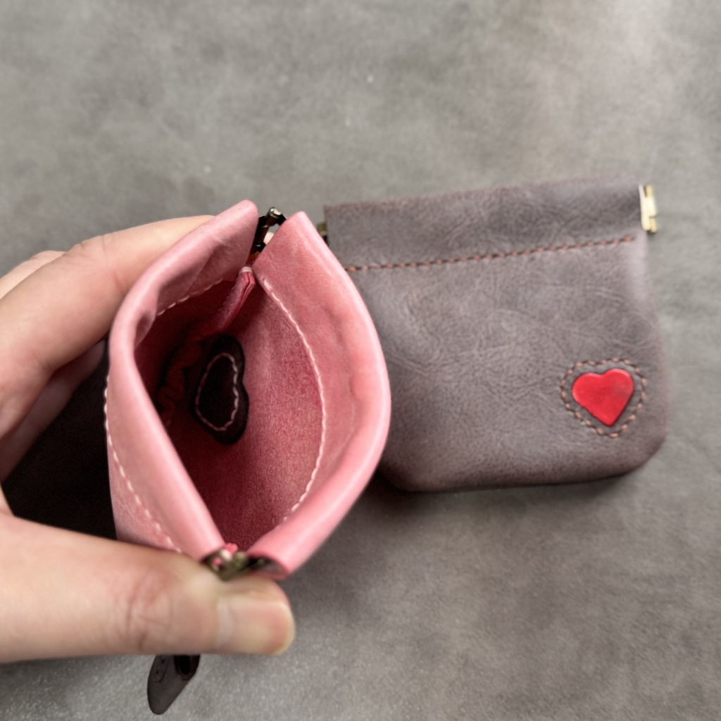 キラキラハートのぱっくんポーチ