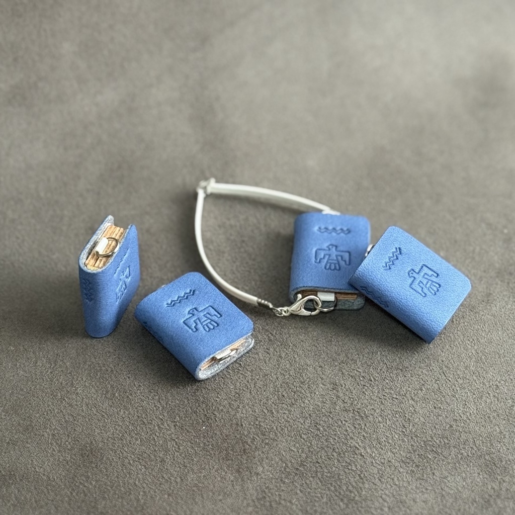 革本バッグ~夏の空色ver.~