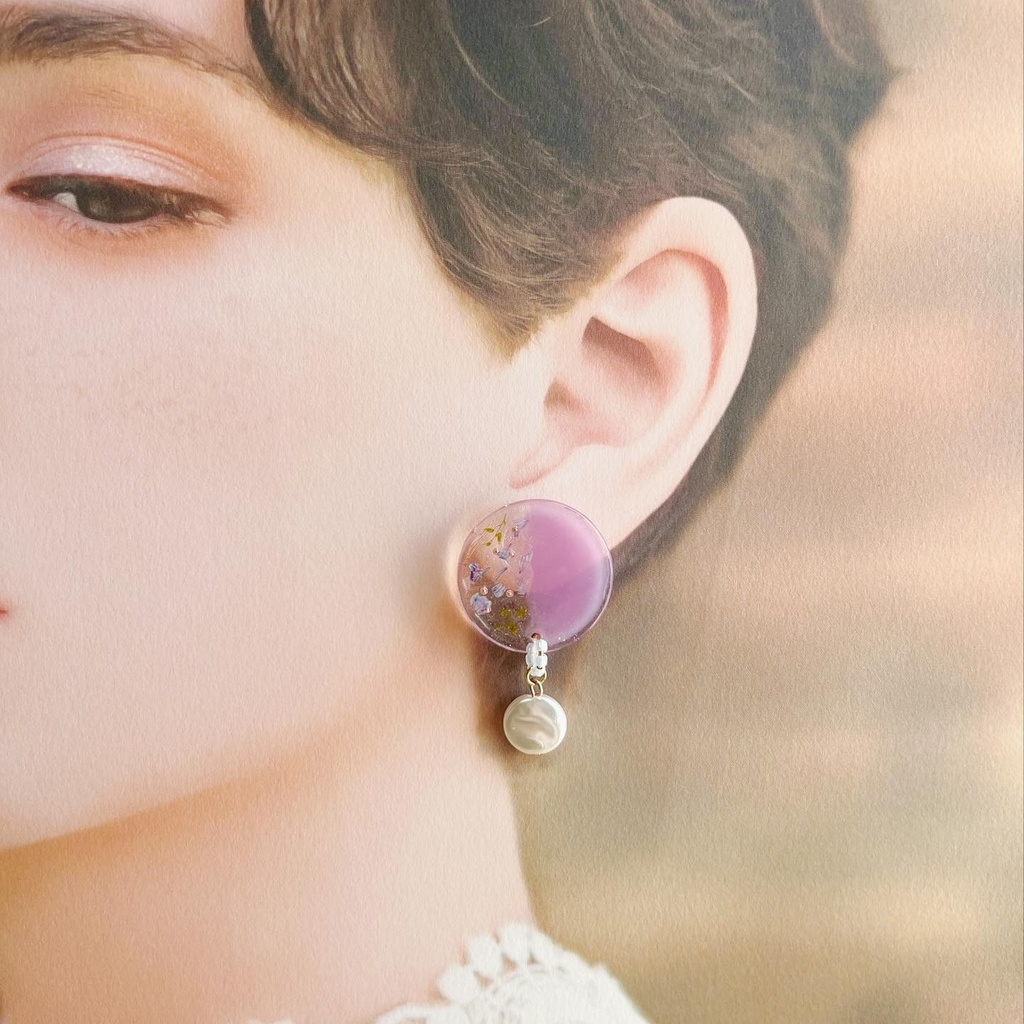 【clear×flower(ピンク)】受注制作