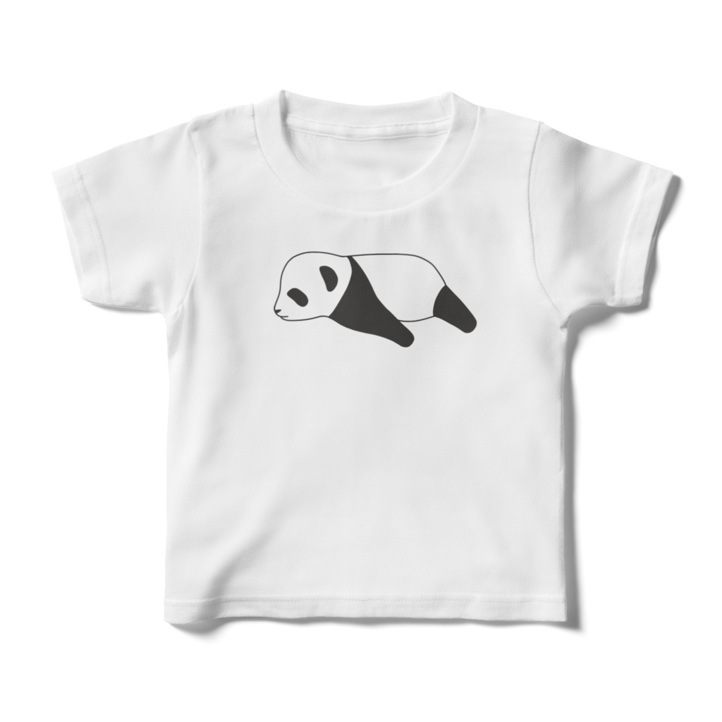 寝るパンダ キッズTシャツ