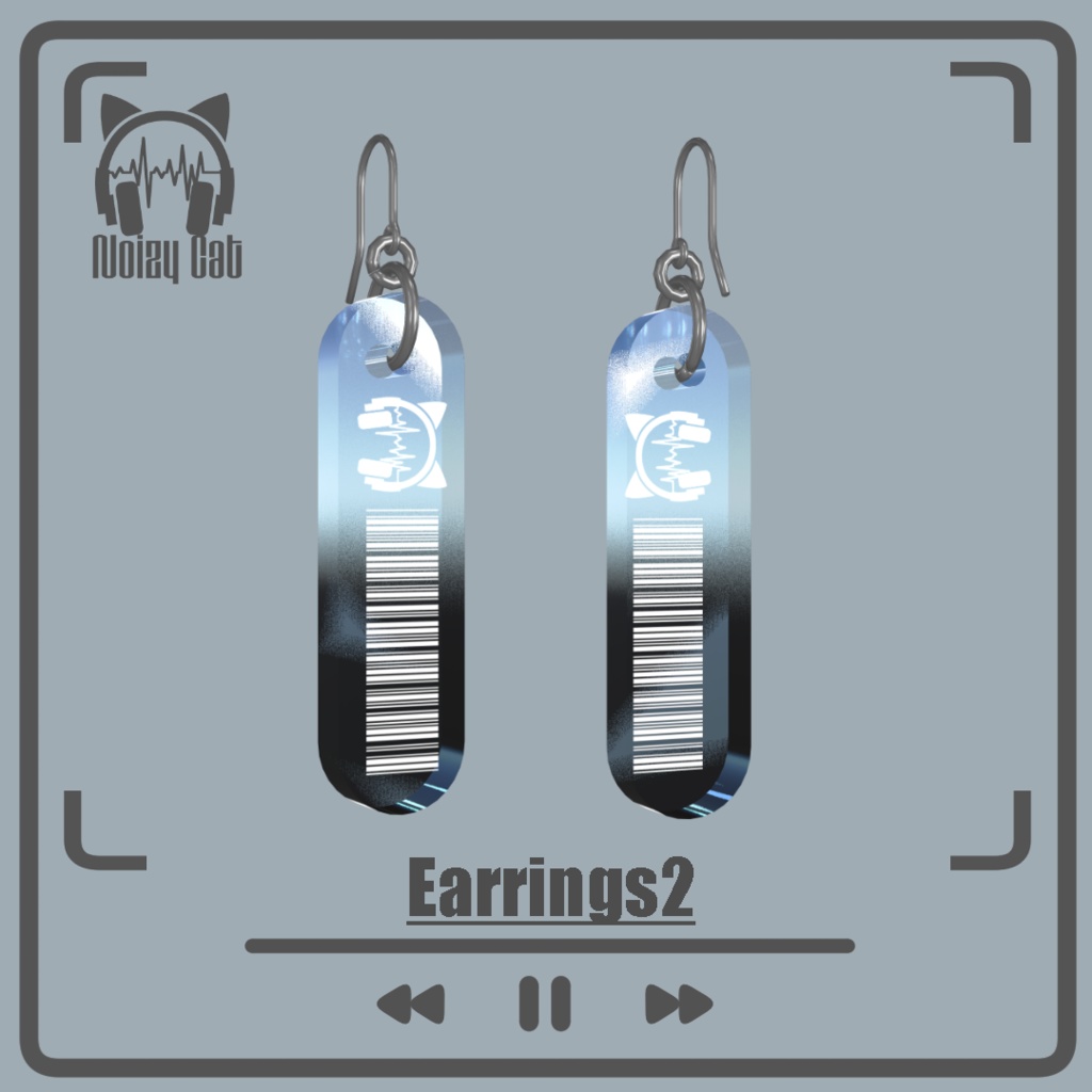 【Booth開設記念】モーテルキーピアス・シンプルピアス セット【無料3Dモデル】