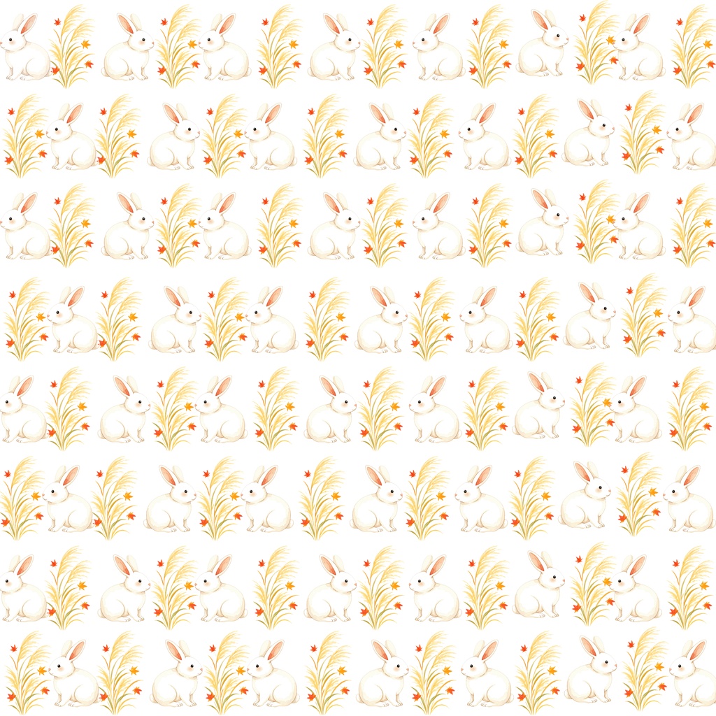 【Digital Paper】うさぎのお月見セット ~the moon-viewing (*otsukimi*)~
