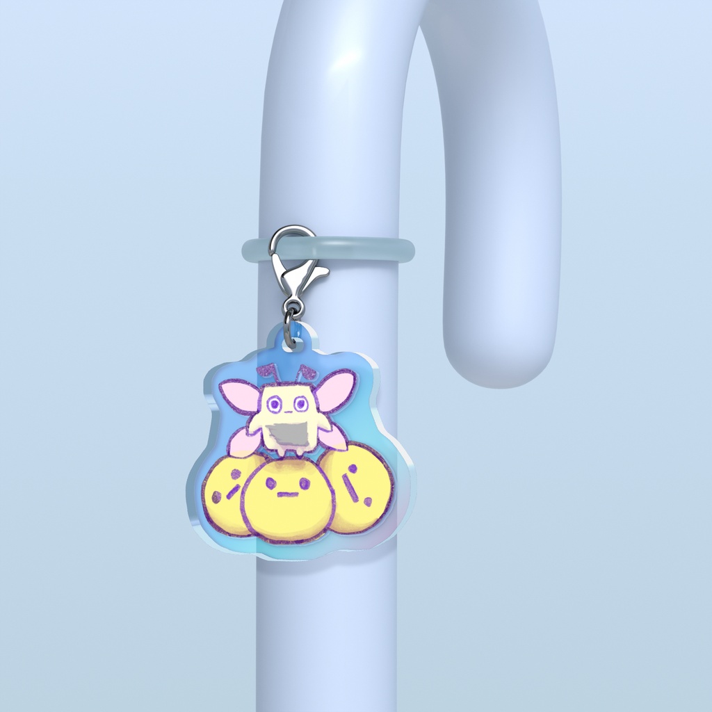 バター蝶　アクリルめじるしチャーム