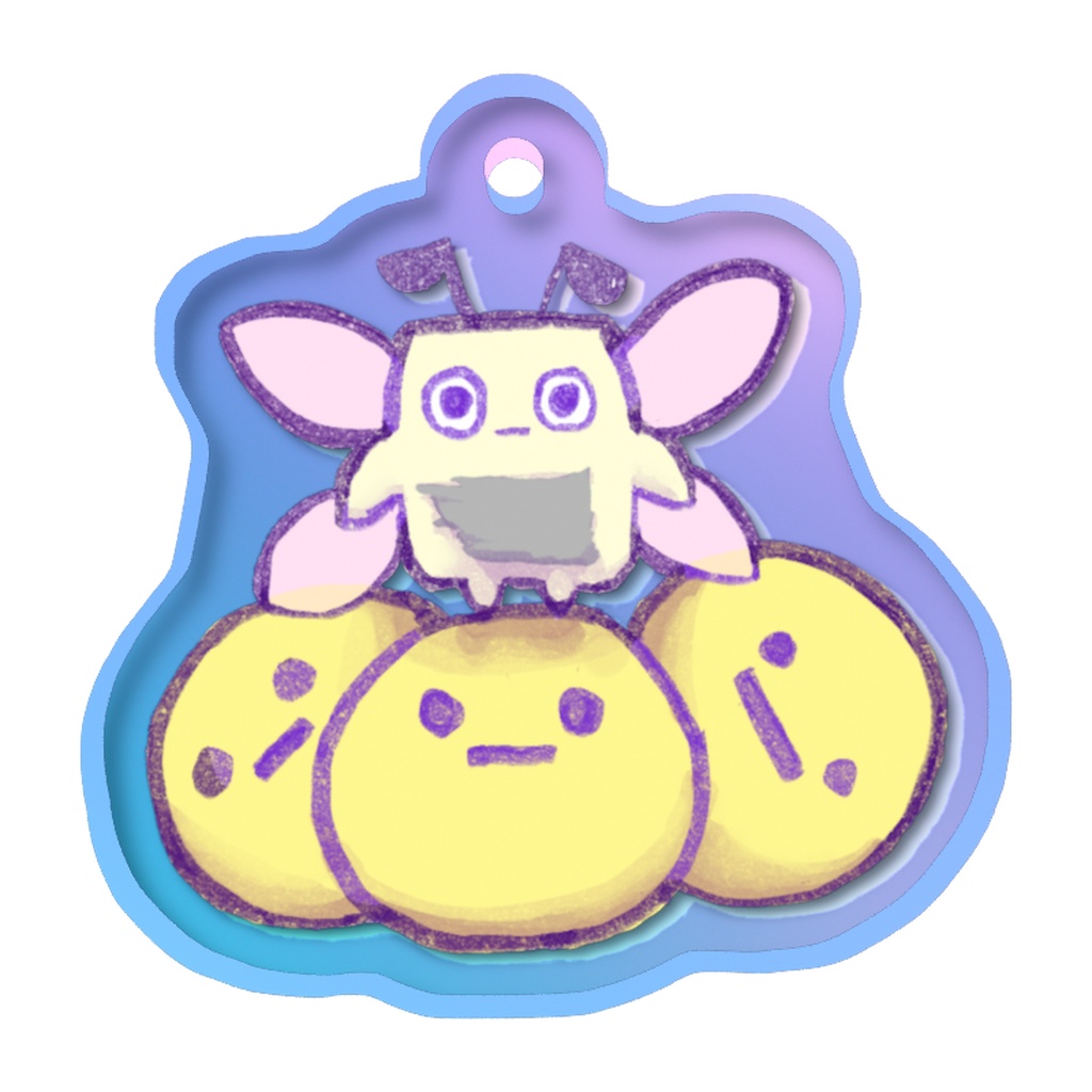 バター蝶 アクリルめじるしチャーム