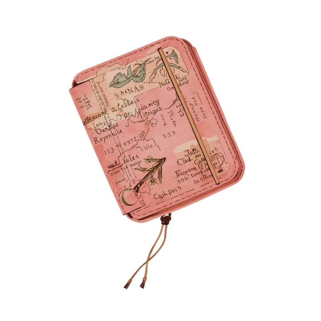 🌸 アンティーク ピンク 旅行 クリップアート – 水彩画風(全12種 PNG)