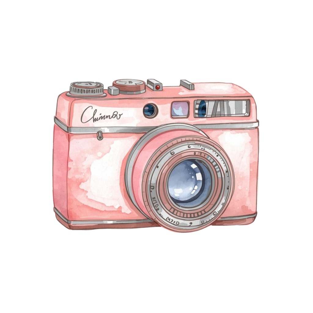 🌸 アンティーク ピンク 旅行 クリップアート – 水彩画風(全12種 PNG)