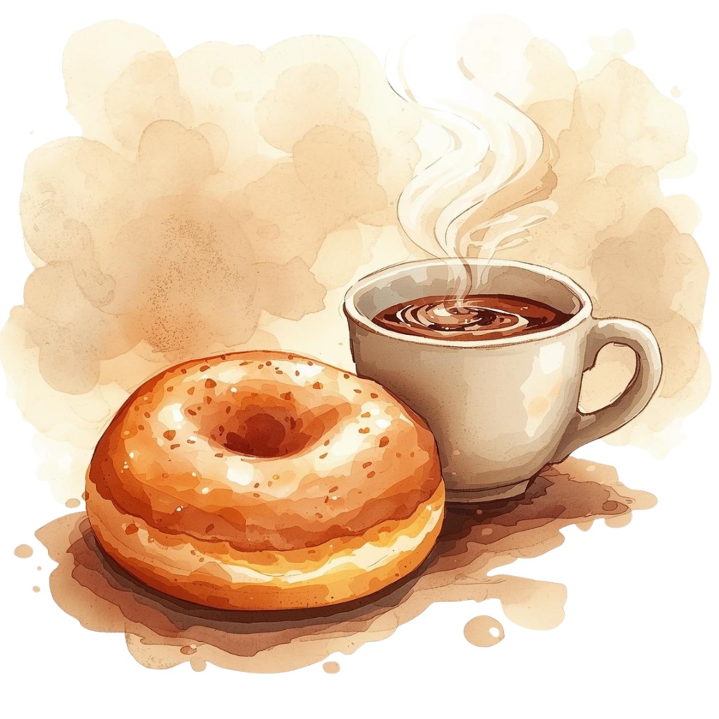 アンティークカフェ クリップアートセット(12種・水彩風PNG)