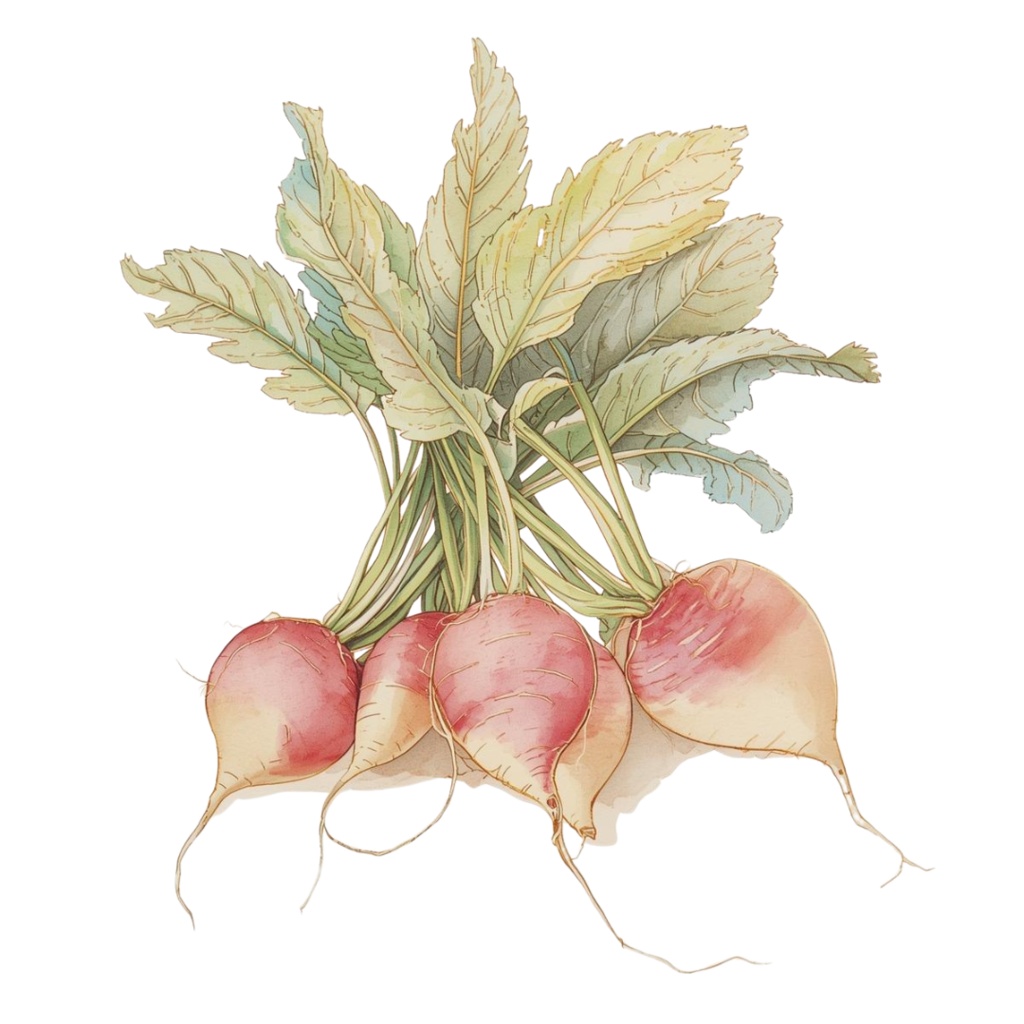 アンティーク 秋野菜 – 水彩画風 クリップアートコレクション (12 PNG)