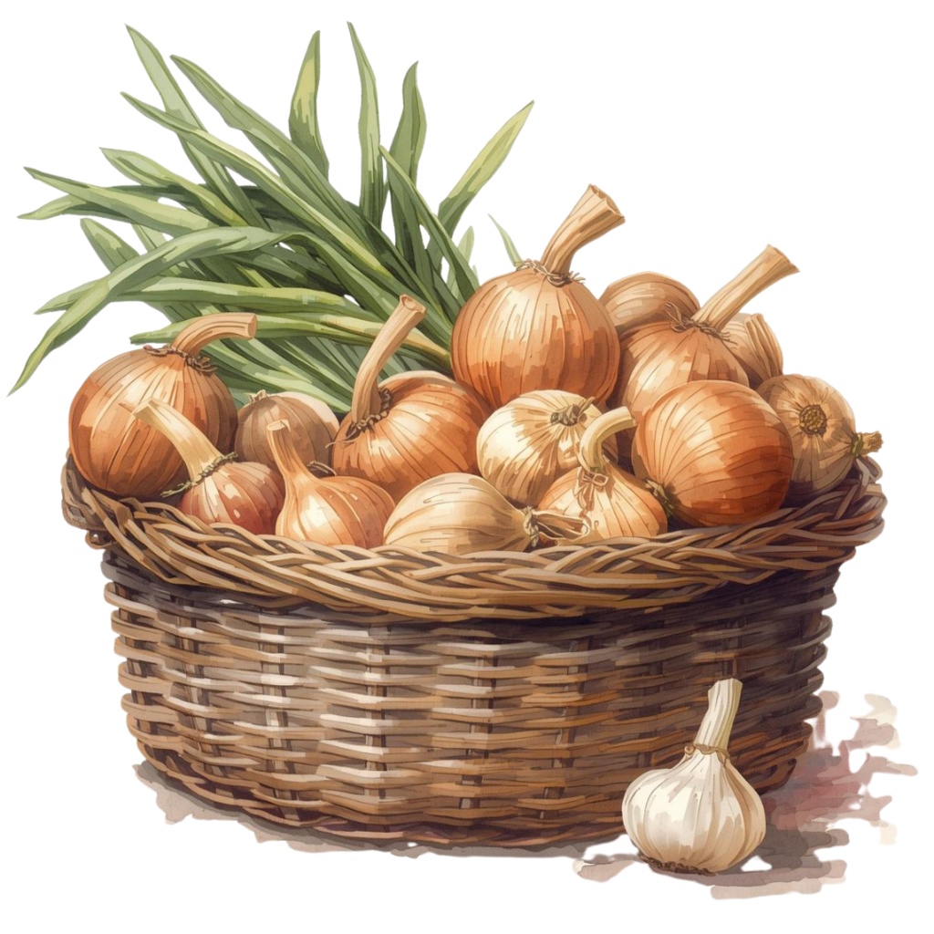 アンティーク 秋野菜 – 水彩画風 クリップアートコレクション (12 PNG)