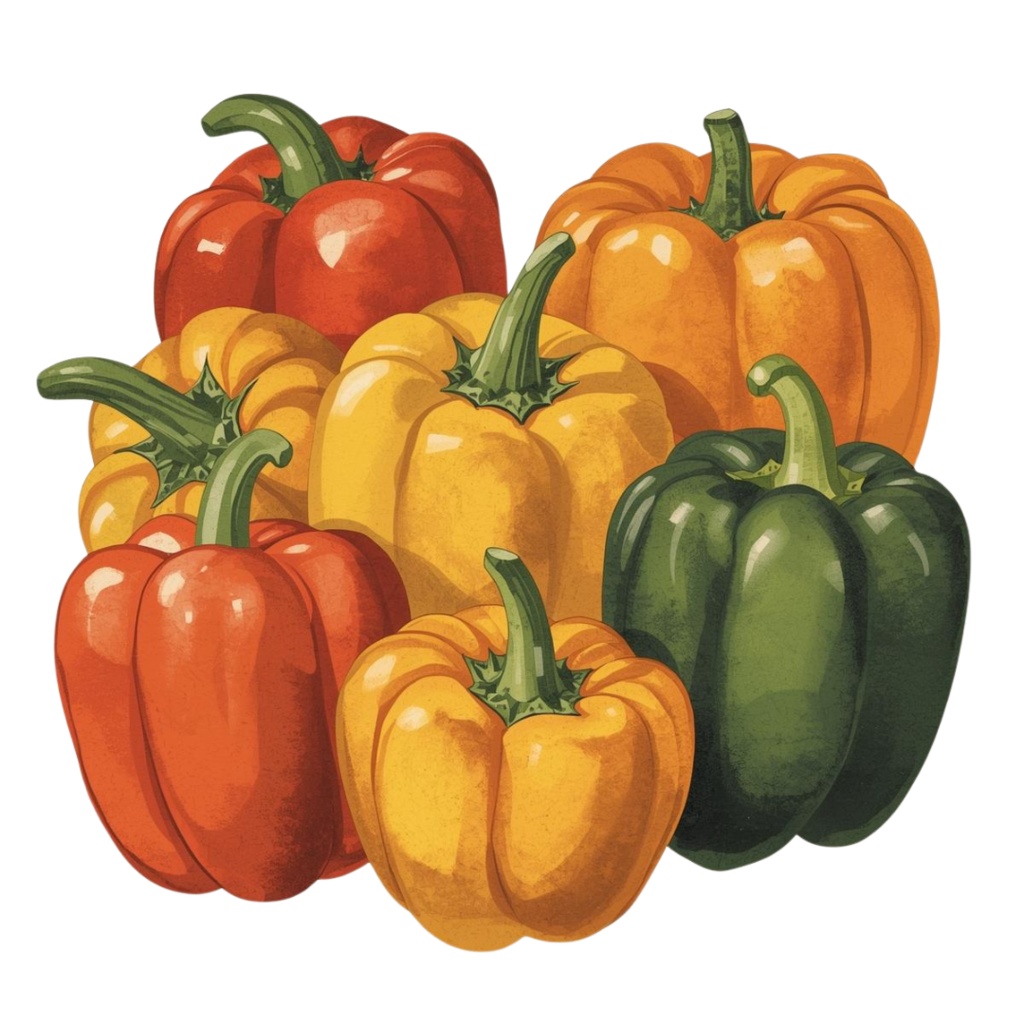 アンティーク 秋野菜 – 水彩画風 クリップアートコレクション (12 PNG)