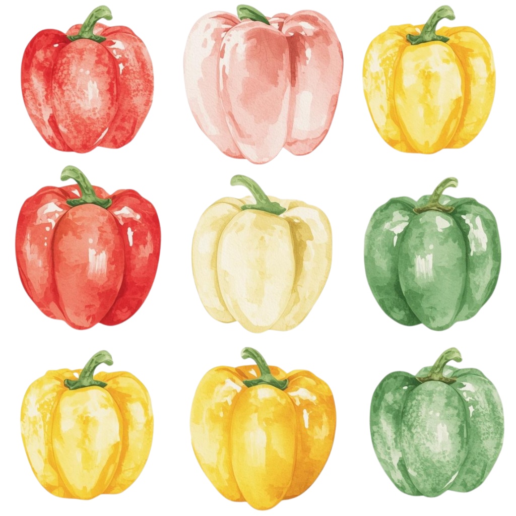 アンティーク夏野菜 水彩クリップアートコレクション(全12種類)