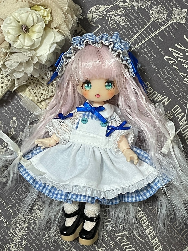 エプロンワンピース(ギンガムチェック)