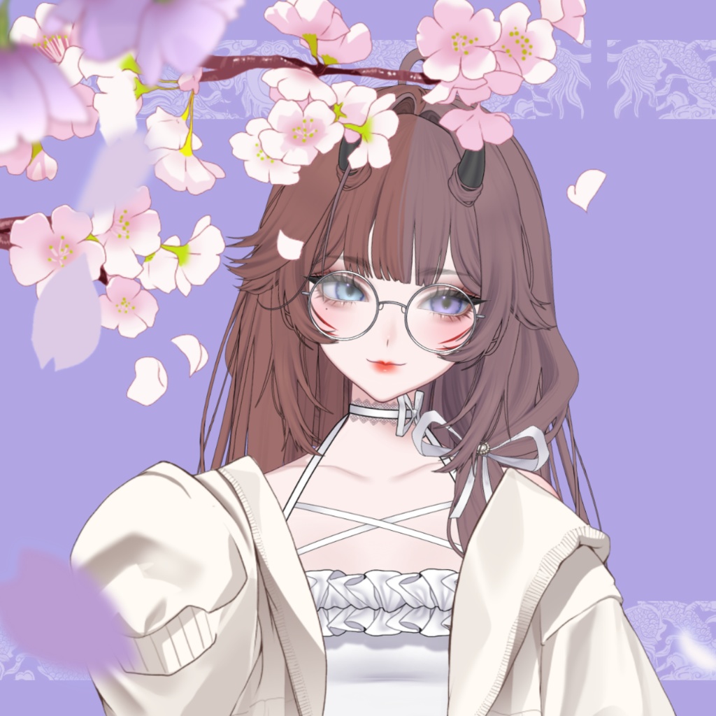 【Live2dアイテム】 桜 装飾 + セーター - Sakura decoration + Sweater 【VTS】
