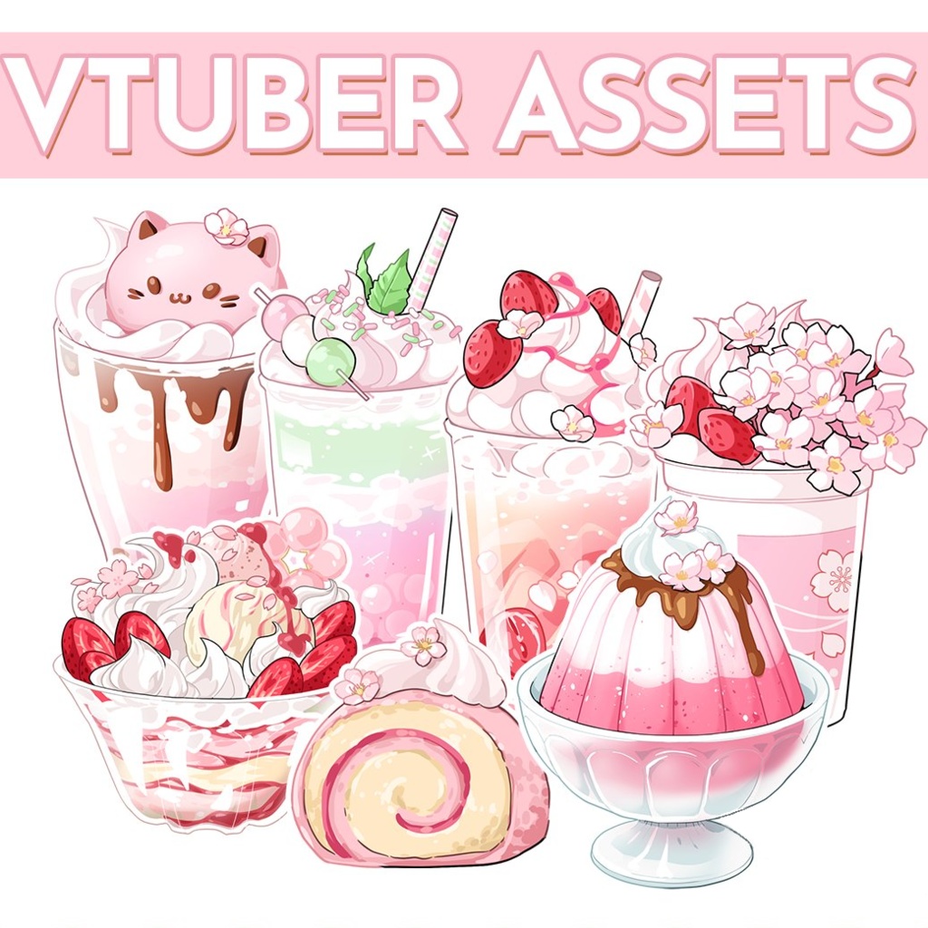 【Live2dアイテム】 8 食品/飲料アイテム - 8 Food/drink items 【VTS】