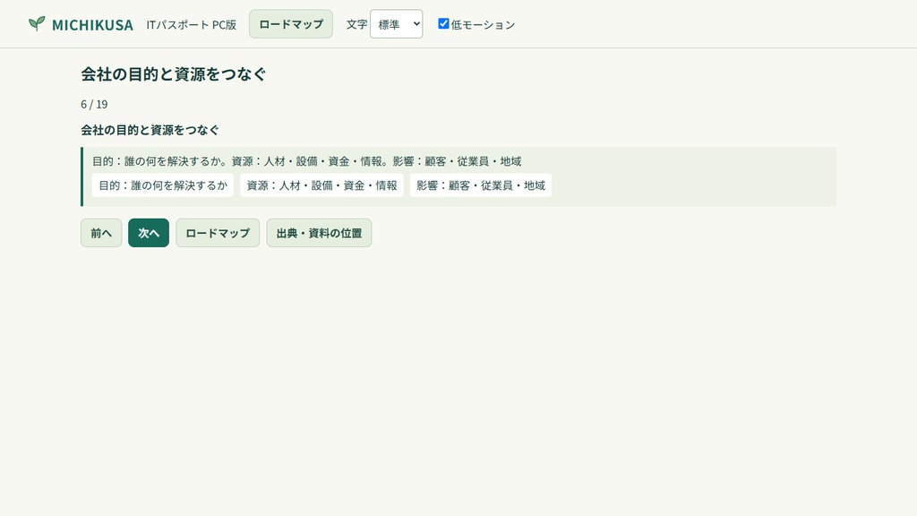 MICHIKUSA ITパスポート PC版